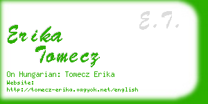 erika tomecz business card